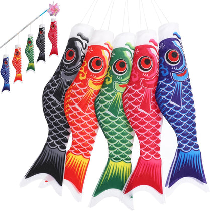 DOITOOL koinobori windsock 15-7 inch, vibrant outdoor yard decor in motion.