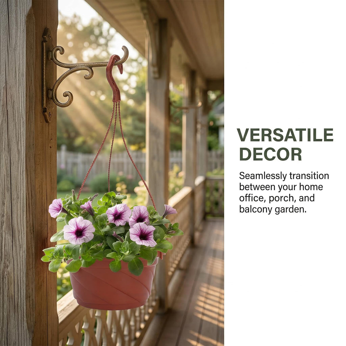 DOITOOL ten-pack of hanging pots arranged for a uniform display