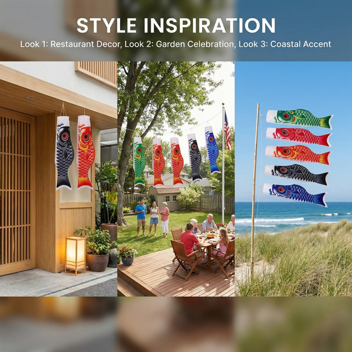 DOITOOL windsock set hanging setup adds color to entryways