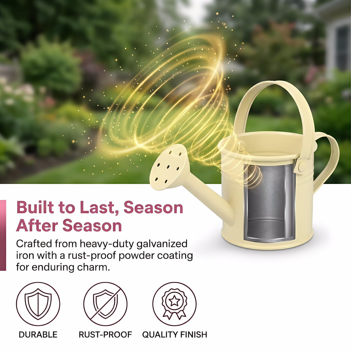 DOITOOL Kids metal watering can indoor outdoor use versatile prop