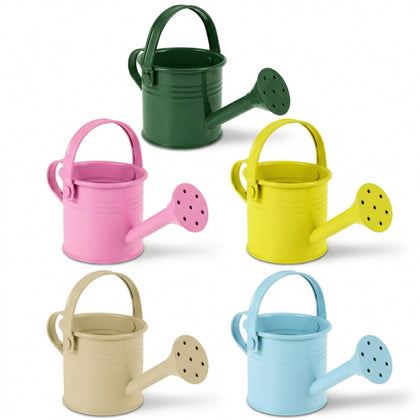 DOITOOL Kids metal watering can pink 5-pack for gentle seedling watering