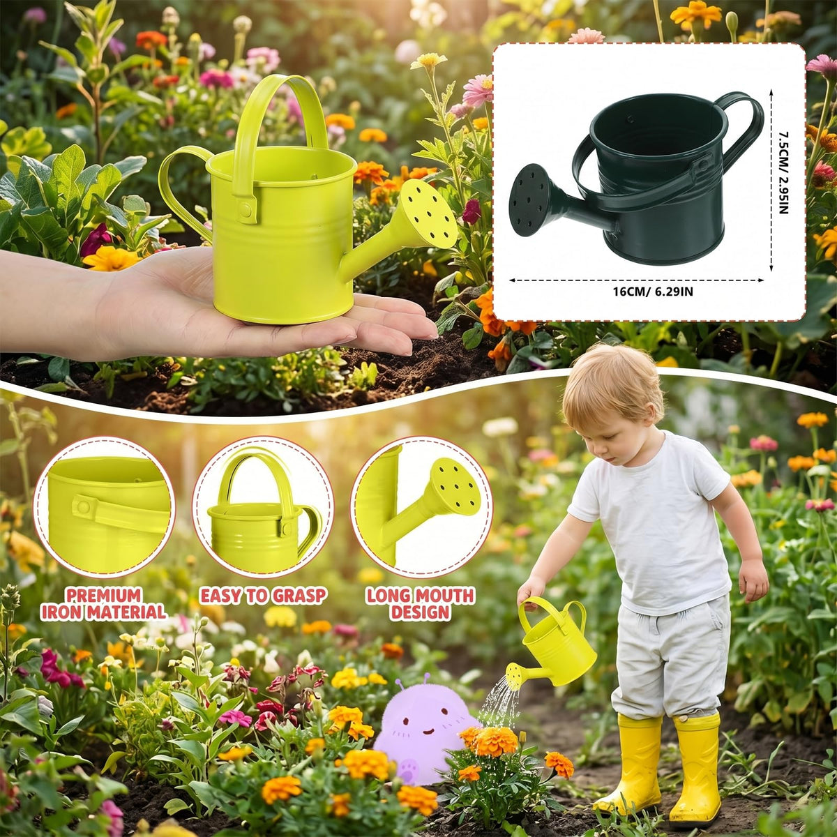 DOITOOL long spout mini watering can for controlled indoor plant care.