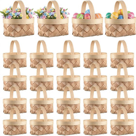 DOITOOL mini-woven basket with handles for rustic decor and easy carrying.