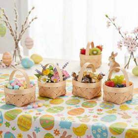 DOITOOL miniature wicker basket for Easter adds rustic charm to gifts.