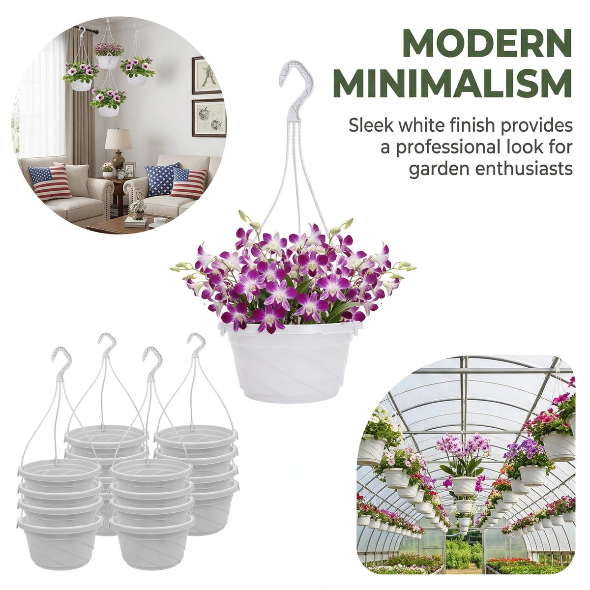DOITOOL nursery planter holder suited for orchids and basket displays