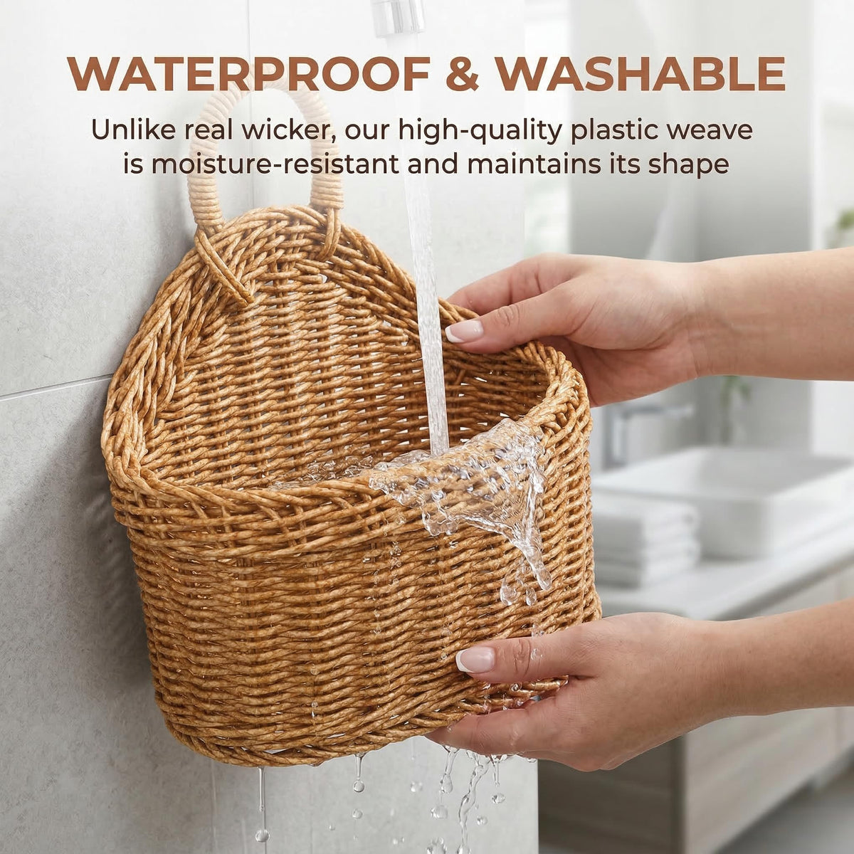 DOITOOL wall hanging basket doubles as decorative plant pot holder