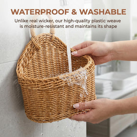 DOITOOL wall hanging basket doubles as decorative plant pot holder