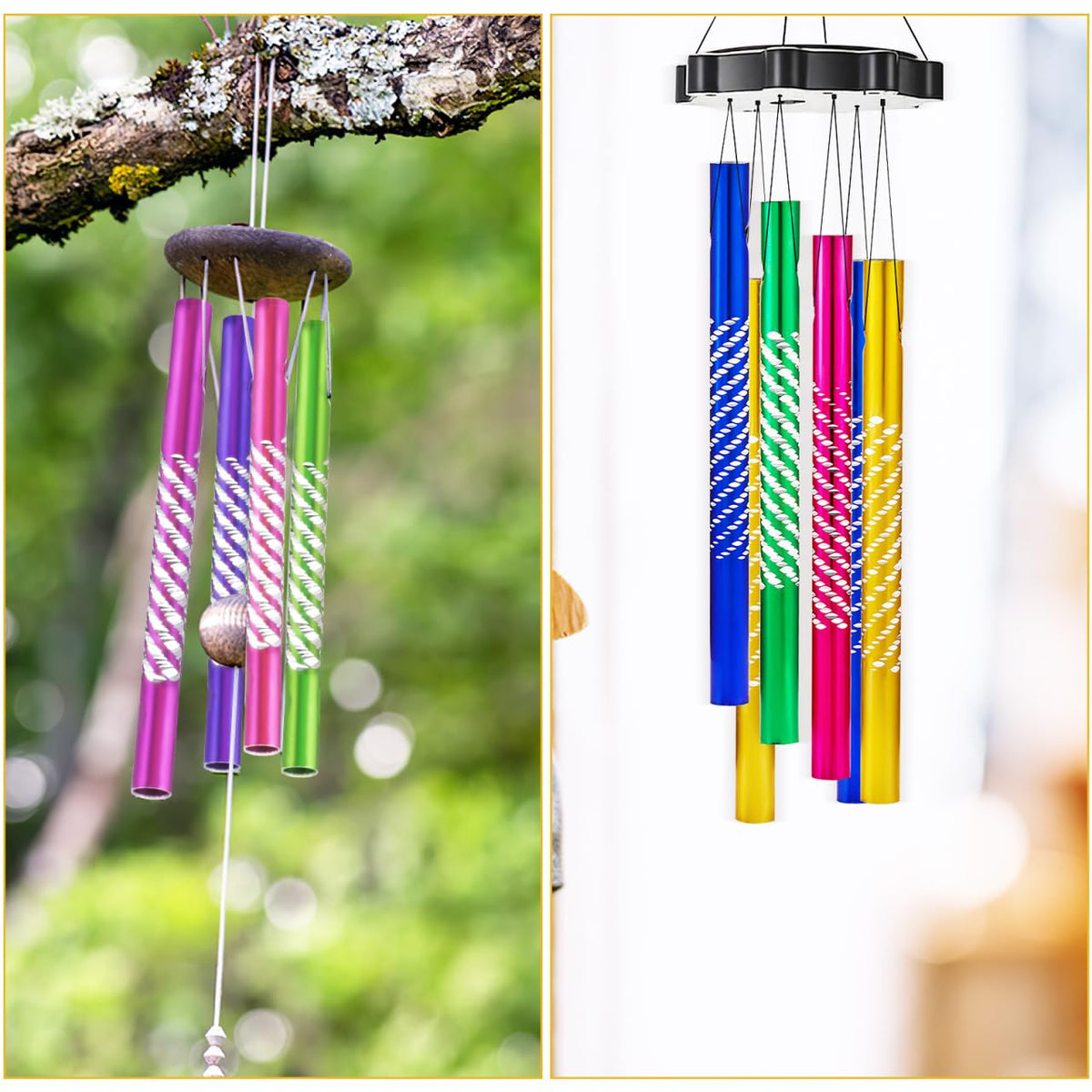 DOITOOL wind chime tubes in aluminum shine and resist rust
