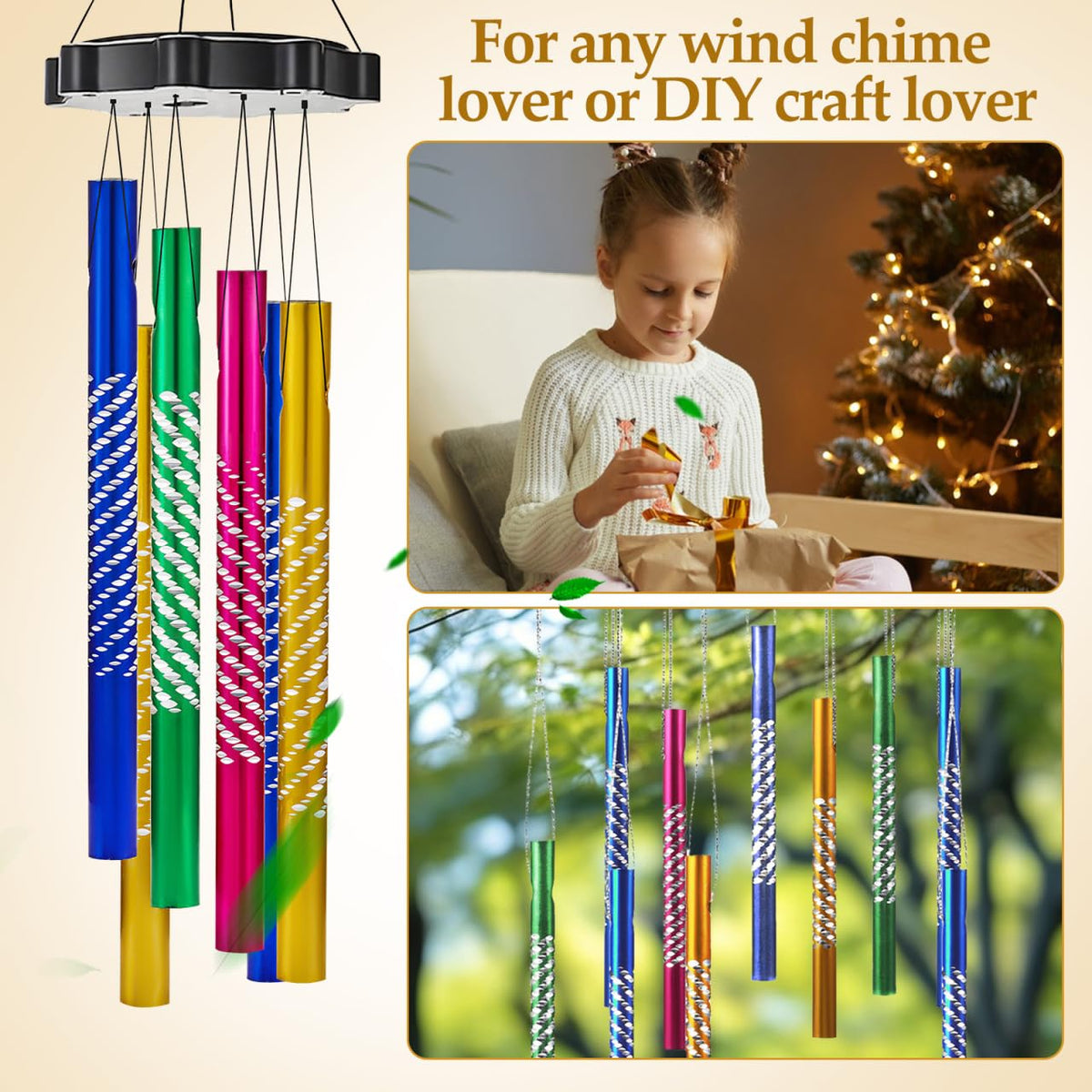 DOITOOL wind chime tubes with pre-drilled holes for easy hanging