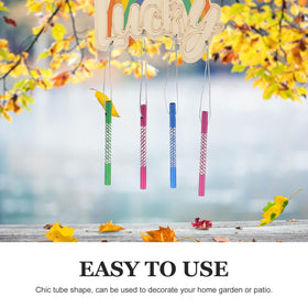 DOITOOL wind chime tubes pair with suncatcher crafts for light play
