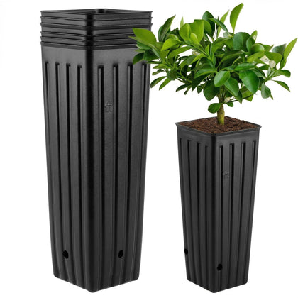DOITOOL tall plant pot with 11-2 inch height for space saving.