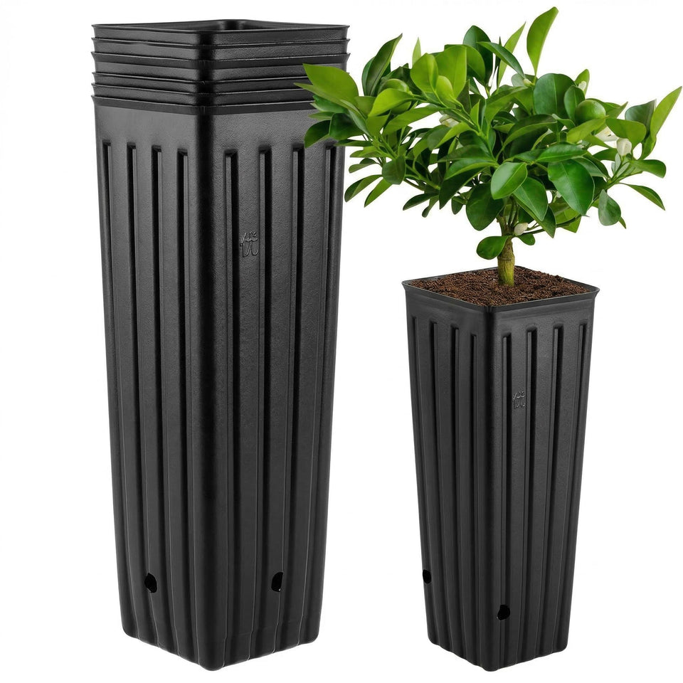 DOITOOL tall plant pot with 11-2 inch height for space saving.