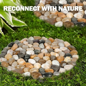 dojobkinb outdoor stepping stones brighten lawn borders and paths.