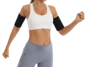 Dokelovy sauna arm sleeve close-up highlighting neoprene compression.