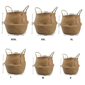 DOKOT basket placed in a corner as a decorative storage solution