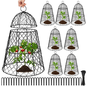 Doksving 8-piece garden cloches protect tender plants while allowing airflow.