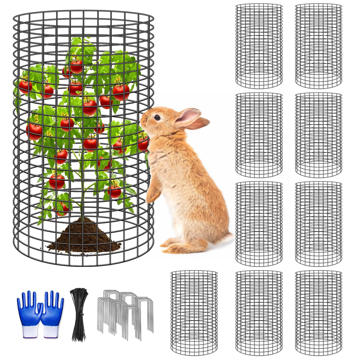 Doksving chicken-wire cloche 11.8x19.6 inch cover shields strawberries while allowing airflow.