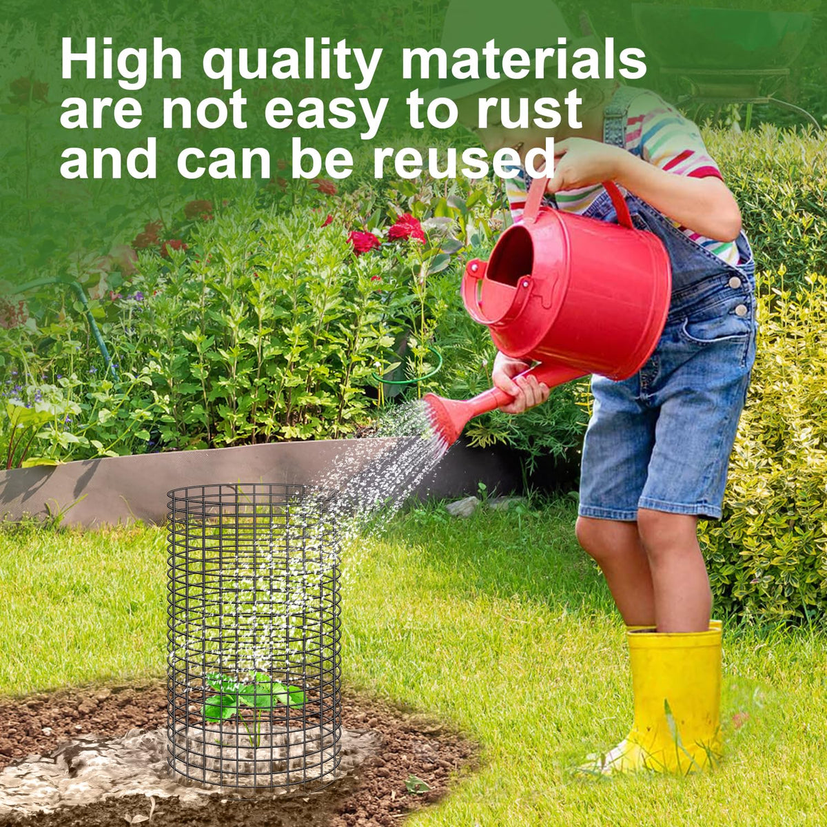 Doksving chicken-wire cloche airflow-sunlight design keeps plants healthy while deterring pests.