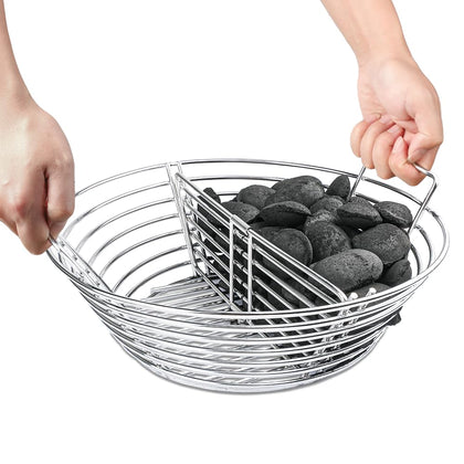 DOLAMOTY ash basket divider for Large BGE to enhance fuel efficiency