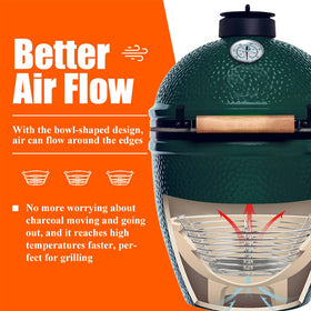 DOLAMOTY ash basket for BGE high-temp design improves airflow for even cooking