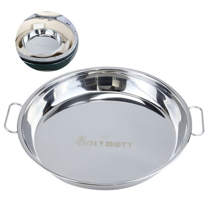 DOLAMOTY drip pan for Big Green Egg Large enables indirect cooking and moisture