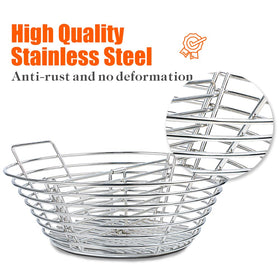 DOLAMOTY large BGE compatible divider-enabled basket for zone cooking