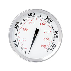 DOLAMOTY Weber Genesis 300 thermometer dial close-up showing precise readings