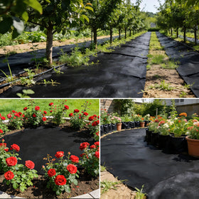Dolansto easy-cut fabric to fit around plants and corners