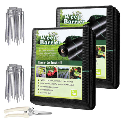 Dolansto weed barrier fabric with extra-wide coverage for large garden projects