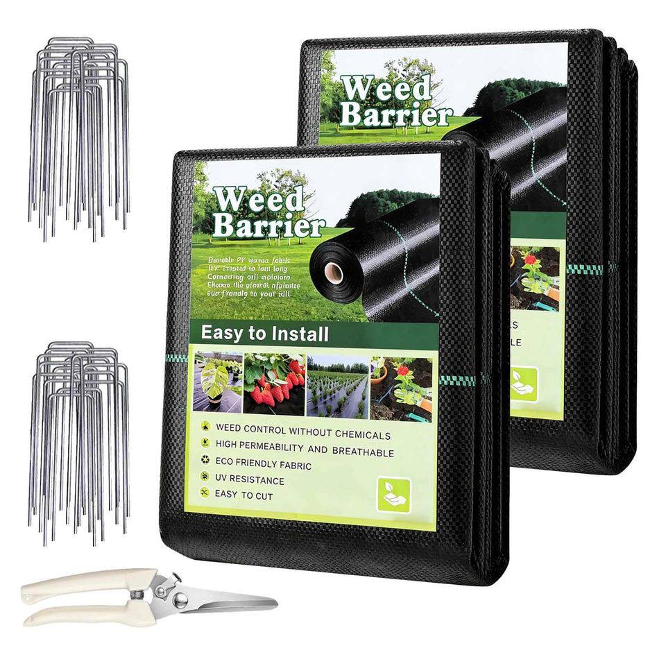 Dolansto weed barrier fabric with extra-wide coverage for large garden projects