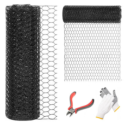 DOLEMODUO chicken wire fence 12in x 50ft secures garden beds and borders.