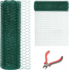 DOLEMODUO green hexagonal chicken wire fence roll for garden protection and DIY shaping.