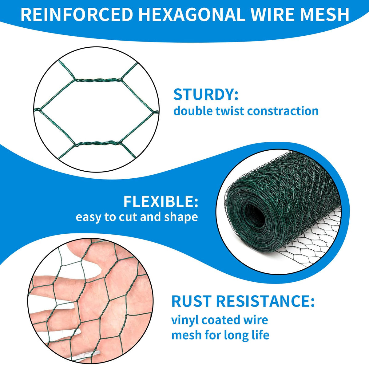 DOLEMODUO galvanized green wire with coating offers durable outdoor garden fence and weather resistance.