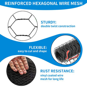 DOLEMODUO black mesh roll unrolling illustrates easy DIY installation.