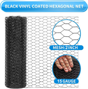 DOLEMODUO black vinyl-coated roll provides durable outdoor fencing.