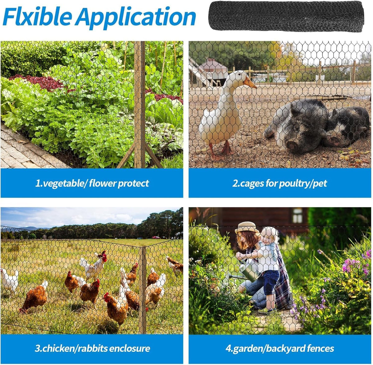 DOLEMODUO versatile mesh for farms, gardens, crafts, and animal enclosures.