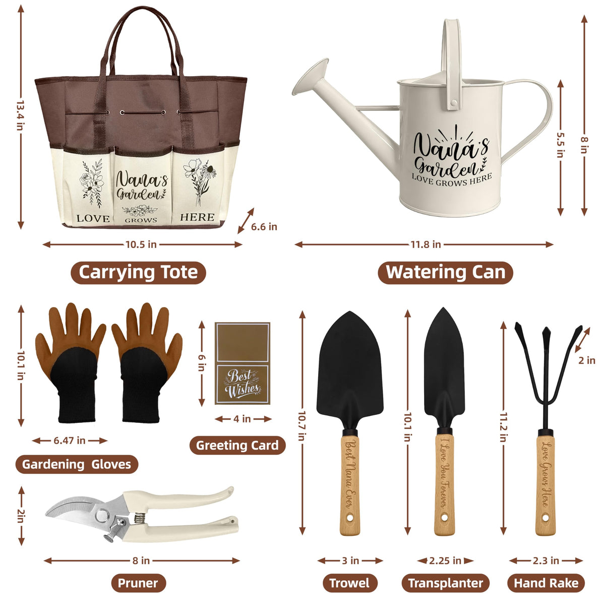 Dolficy Nana hand rake with ergonomic grip for easy soil aeration