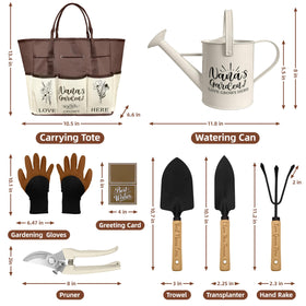 Dolficy Nana hand rake with ergonomic grip for easy soil aeration