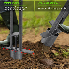 Dolibest 3x3 sod plug digging creates uniform plugs.