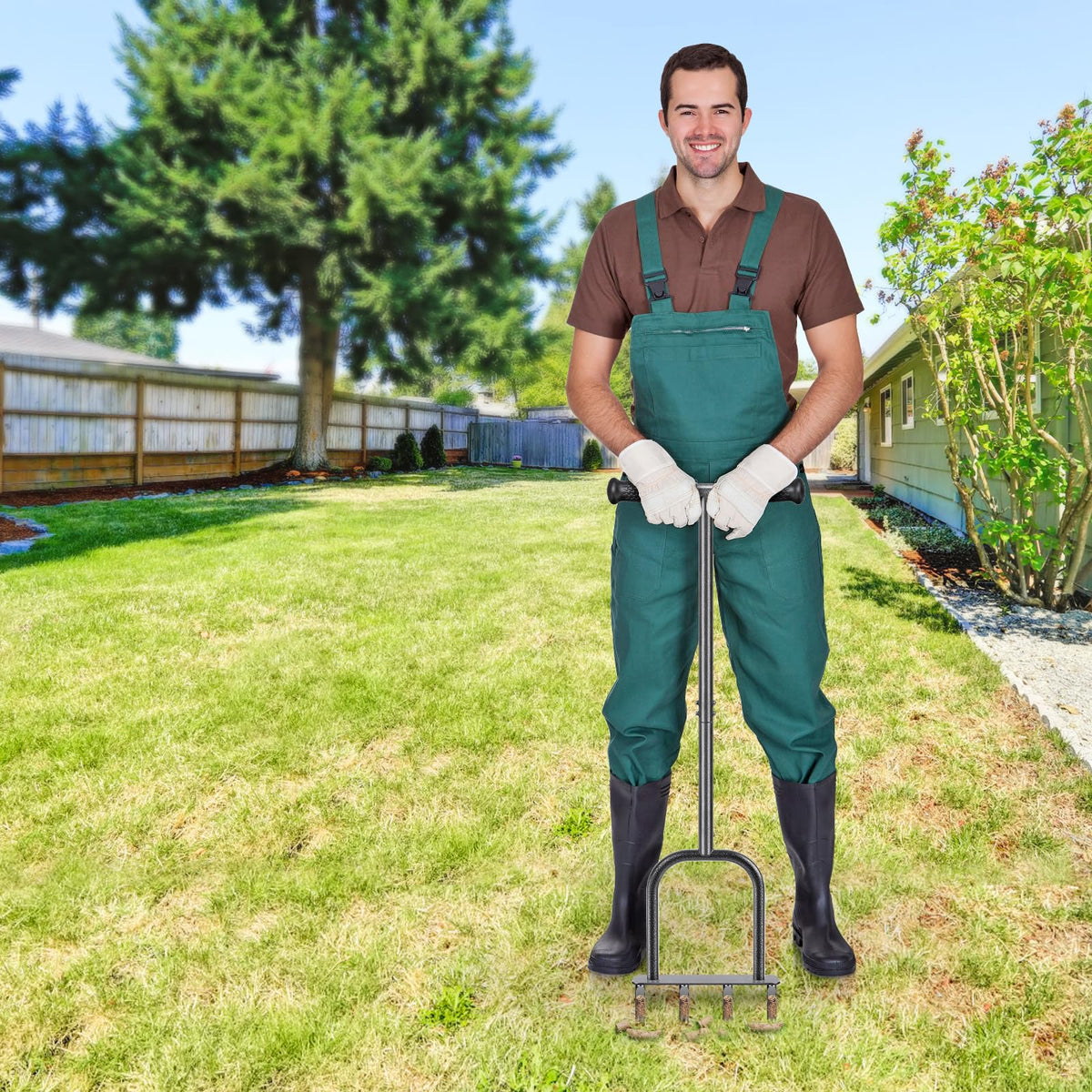 Dolibest aerator in lawn care demonstrating core aeration benefits.