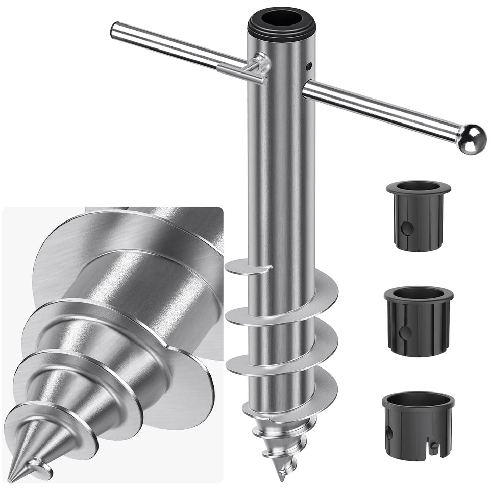 Dolibest beach umbrella sand anchor in heavy-duty steel provides durable wind resistance.