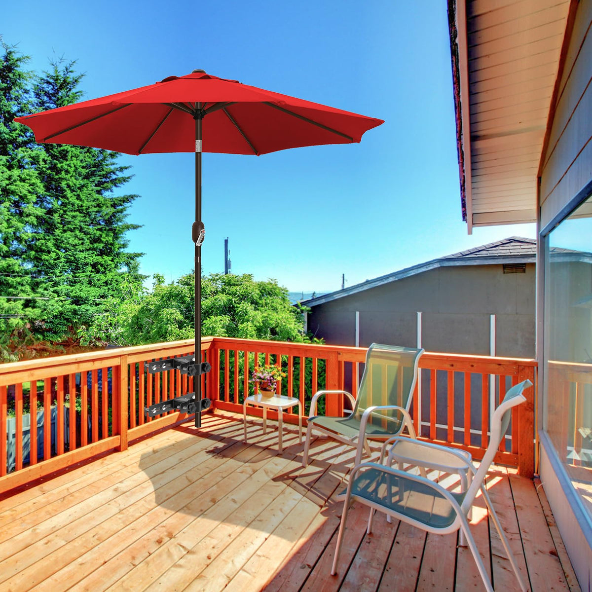 Dolibest black powder-coated steel for outdoor use