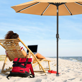 Fully welded spiral base design from Dolibest supports stability on uneven sand.