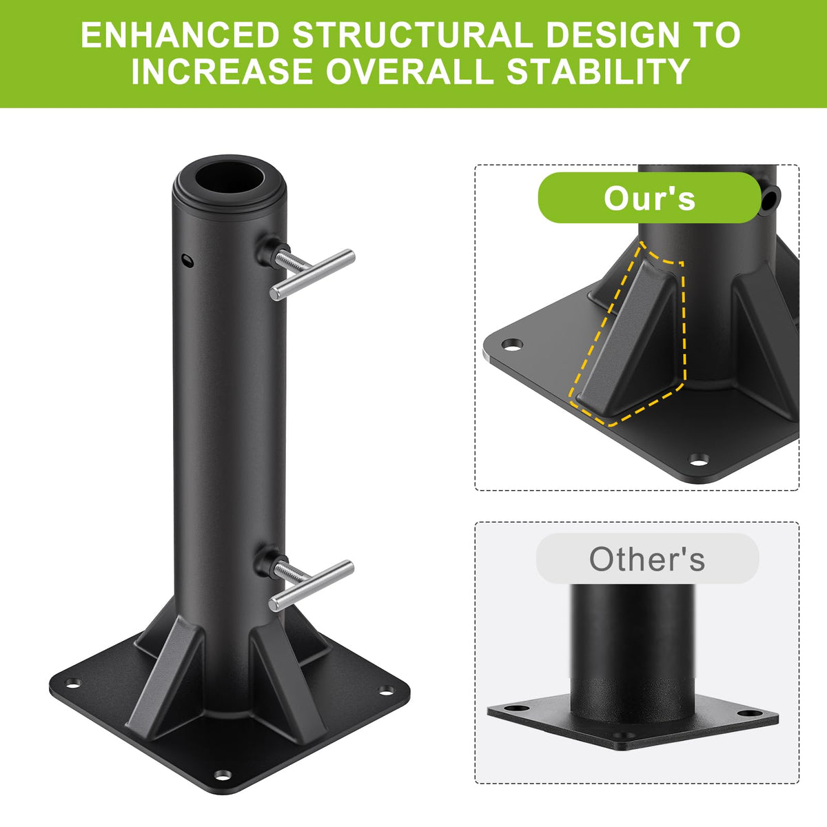 Includes installation hardware for quick on-delivery setup.