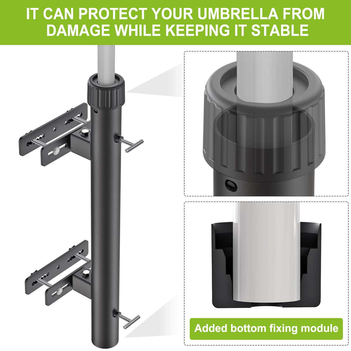 Close-up of Dolibest stainless steel clamps ensuring secure grip on the holder.