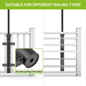 Dolibest secure locking groove grips railings firmly.