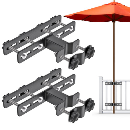 Dolibest heavy-duty patio umbrella holder side mount secures on rails