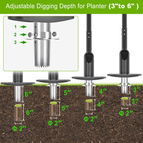 Dolibest planter with adjustable depth control for precise bulb planting.