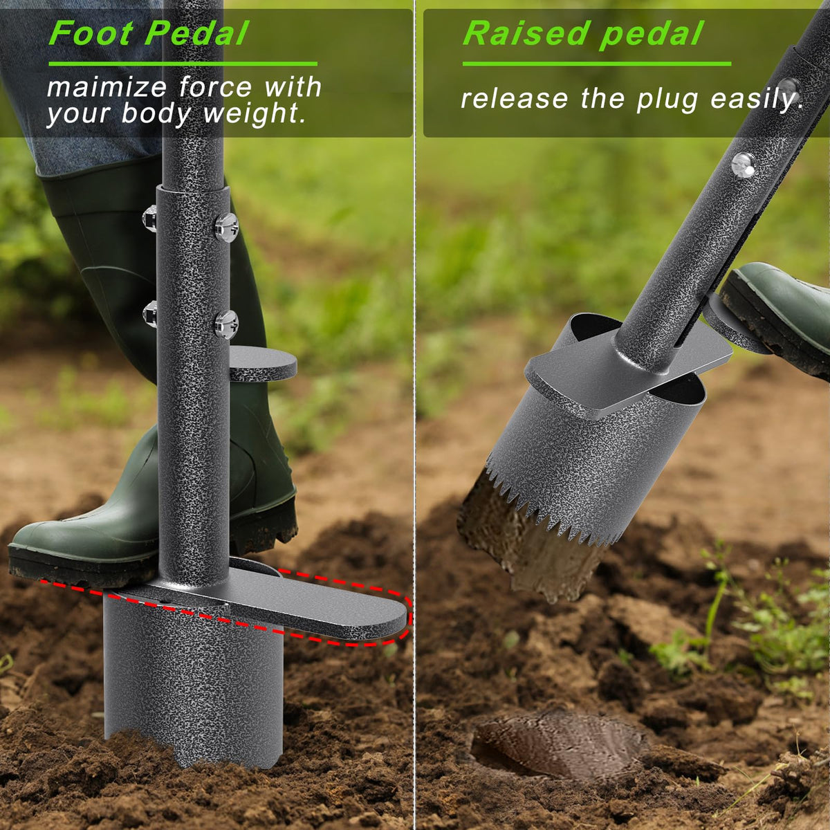 Dolibest sod plugger durable metal body lasts for years.