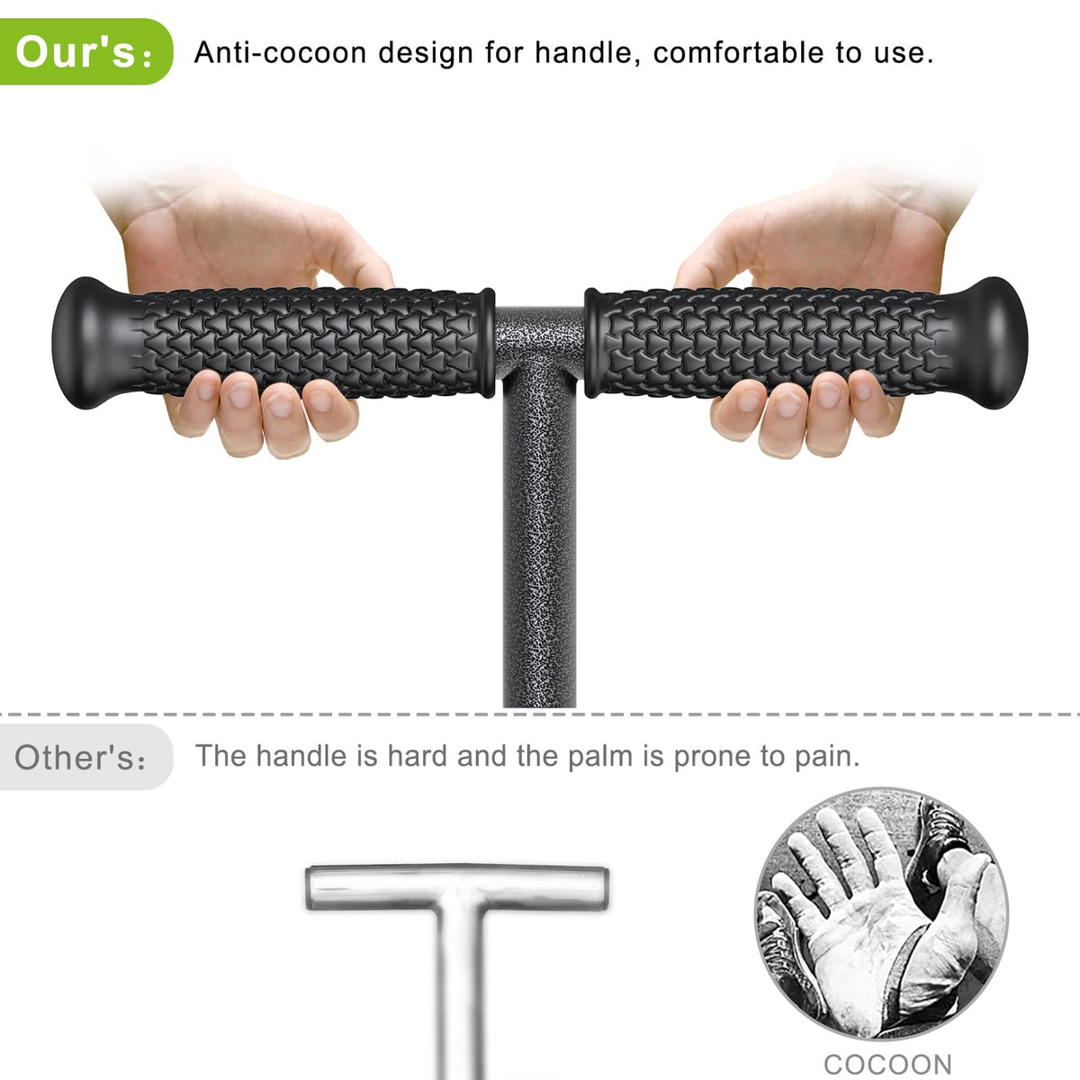 Dolibest sod plugger soft-grip handle boosts comfort and control.